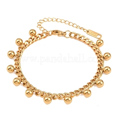 201 браслет-цепочка из нержавеющей стали&nbsp;BJEW-P380-02G