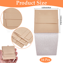 Quadratische Schmuck-Flip-Beutel aus PU-Leder mit Futter in zufälliger Farbe&nbsp;PAAG-CL0001-02B