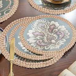 Плетеная кружевная отделка из полиэстера&nbsp;OCOR-WH0078-09B