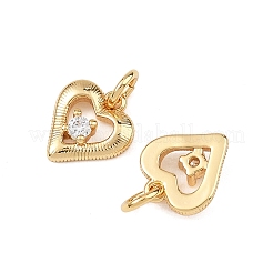 Messing klare Zirkonia Charms&nbsp;XGRQ3P078-580G