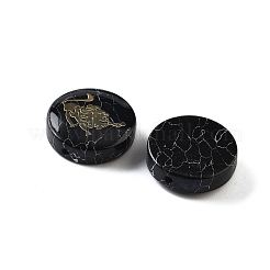 Perles de turquoise synthétiques teintées en noir&nbsp;G-F775-B11