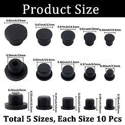 50 pz 5 stili tappi per fori in silicone&nbsp;AJEW-GF0011-62F