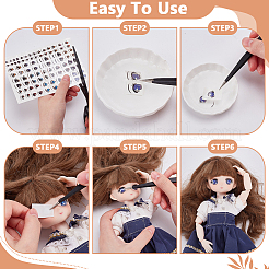 13 шт. 13 стиля наклейки для переноса глаз на воду&nbsp;AJEW-WR0002-89