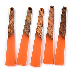 Большие подвески из прозрачной смолы и орехового дерева&nbsp;RESI-TAC0017-46-B02