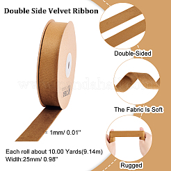 Двухсторонняя бархатная лента&nbsp;SRIB-WH0011-058C