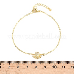 2 шт. латунный браслет с микропаве из кубического циркония&nbsp;BJEW-G782-01GP