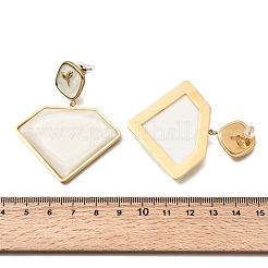 Boucles d'oreilles pendantes en acier inoxydable 304 et acrylique pour femmes&nbsp;EJEW-A164-06B-G