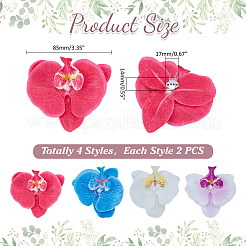 8 шт. 4 стиля железный зажим для обуви&nbsp;HJEW-ME00036