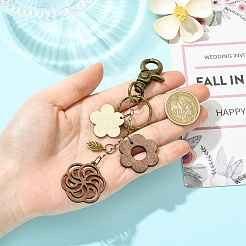 Pendentifs en bois et alliage&nbsp;KEYC-YW00261