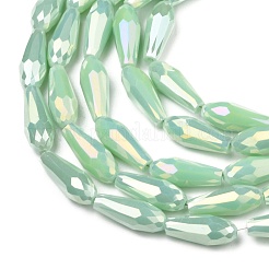 Гальванизированные непрозрачные стеклянные бусины&nbsp;EGLA-L015-FR-B20-01