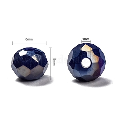 24 цветные гальванические стеклянные бусины&nbsp;EGLA-X0006-04B-6mm