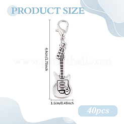 40 pendentif décoratif en alliage pour guitare&nbsp;HJEW-ME00083