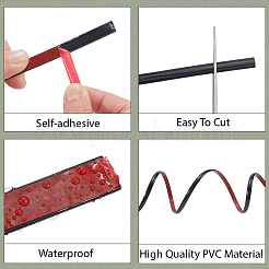 PVC selbstklebende flexible Formleiste&nbsp;DIY-CP0011-89B-03