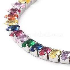 Bracelet de tennis en zircone cubique&nbsp;BJEW-L652-24P-01