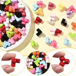 60 шт. окрашенные в духовке непрозрачные акриловые бусины&nbsp;OACR-SP0001-91