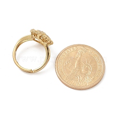 Кольца на палец с прозрачным кубическим цирконием на тему Девы Марии&nbsp;RJEW-G337-02G-07