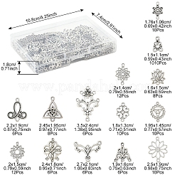 120 шт. 14 стиля тибетского стиля сплава цветочный узел звенья/соединители&nbsp;TIBE-FS0003-27