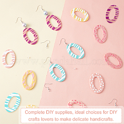 20 шт. 10 стиля овальных непрозрачных акриловых подвесок с принтом&nbsp;DIY-PH0002-81