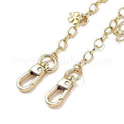 Декоративные цепочки из нержавеющей стали 304 и сплава в форме сердца и клевера с бантом из латуни&nbsp;FIND-JF00180