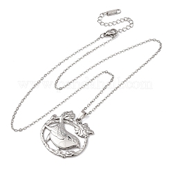 Colliers à pendentif en acier inoxydable 304 avec chaîne câble pour hommes et femmes&nbsp;NJEW-K308-03E-P