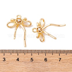 Латунные микропаве прозрачные подвески с фианитом&nbsp;KK-S376-17B-G