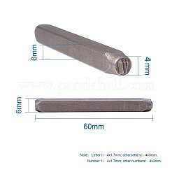 Schmuckherstellung Werkzeug Brief und Zahl Stempel Brief a bis z und neun Zahlen Siegelmarken Set 36-teilig schwarz&nbsp;AJEW-PH0002-01