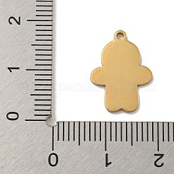 Pendentifs en acier inoxydable 304 plaqué or 14 carat véritable&nbsp;STAS-Z093-08E
