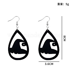 Boucles d'oreilles pendantes en fer et faux daim pour femmes&nbsp;WG84FD9-01
