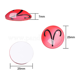 5 set di cabochon in vetro di 5 stili&nbsp;sgGGLA-SZ0001-20