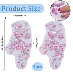 Цветочная вышивка полиэстером пришить аппликации&nbsp;PATC-WH0012-32B