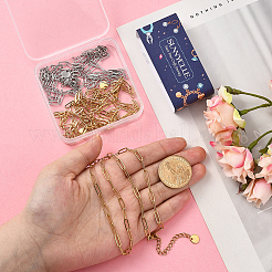 12 шт. 4 стиля ожерелья из нержавеющей стали 304 в виде скрепок&nbsp;NJEW-SC0001-56