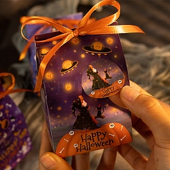 12 Uds. Pegatinas con imagen de papel de puntos redondos con tema de halloween para álbum de recortes diy&nbsp;STIC-E003-02