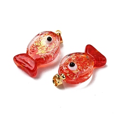 Colgantes de lampwork hechos a mano con lámina dicroica&nbsp;X2-DICH-G001-01G-03