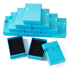 12 set di scatole regalo per gioielli in carta stampata con fiocco&nbsp;CBOX-TA0001-14E