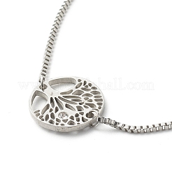 Braccialetti regolabili con cursore albero della vita anti-ossidazione per uomo e donna&nbsp;BJEW-JB06688-01