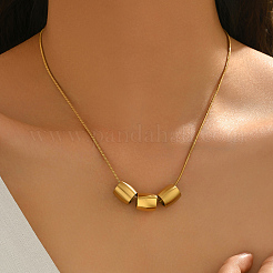 Eleganti collane con pendente a colonna in acciaio inossidabile per donna&nbsp;KE1344