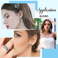 Окрашенные синтетические бирюзовые кабошоны&nbsp;TURQ-SC0001-05A