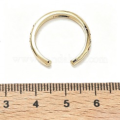Anillos abiertos de latón con micro pavé de circonita cúbica&nbsp;RJEW-Z145-08G