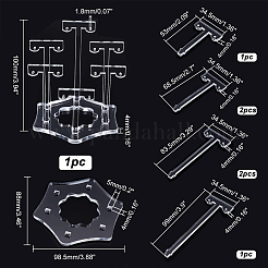 Espositori per orecchini a forma di t-bar in acrilico trasparente&nbsp;EDIS-WH0021-03B