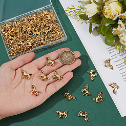 100 Stück tibetischen Stil Legierung Pferd Verbinder Verbinder Charms&nbsp;FIND-PH0059-97AG