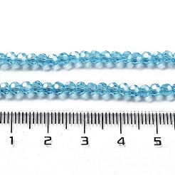 Chapelets de perles en verre transparent électrolytique&nbsp;LS-EGLA-A035-T3mm-A08