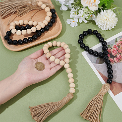 4 шт. 2-х цветные деревянные подвесные украшения&nbsp;HJEW-PH02018