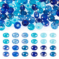 60 Stück 12 Farben blaues Farbthema Glas European Beads&nbsp;GPDL-TA0001-10