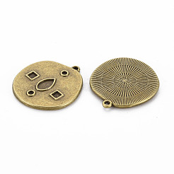 Подвески из тибетского сплава с эмалью и стразами TIBEP-N010-005AB-RS