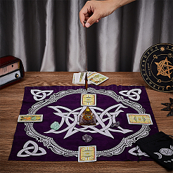 Quadratische Flanell-Altar-Tarot-Tischdecke&nbsp;AJEW-HY0002-32B