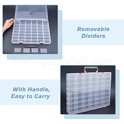 48 Gitter transparenter Aufbewahrungsbox-Organizer aus Polypropylen (PP).&nbsp;CON-WH0089-60A