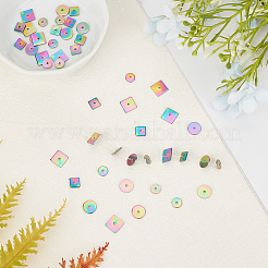 48 шт. 4 стиля вакуумного покрытия PVD из нержавеющей стали 304 проставки&nbsp;STAS-UN0022-36