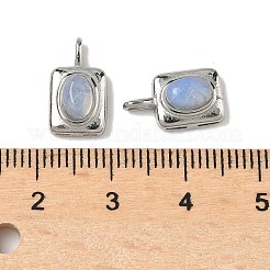 Опаловый прямоугольник с овальными подвесками&nbsp;STAS-L022-516P-06