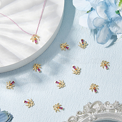 10шт латунные подвески с микропаве и кубическим цирконием&nbsp;KK-BBC0018-77