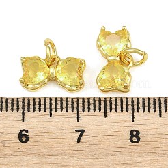 Messing Glas-Anhänger&nbsp;KK-K340-48G-01